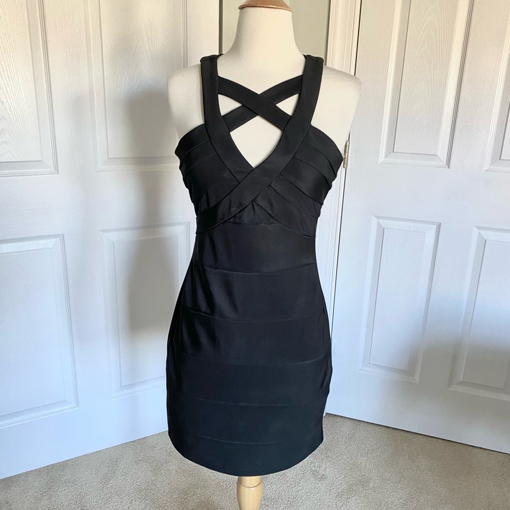 Ruby Rox Black Fitted Mini Dress